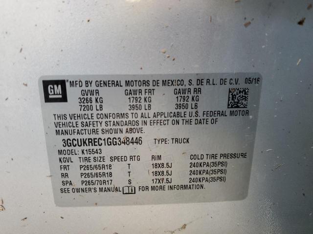 Photo 10 from auction – 2016 CHEVROLET SILVERADO with VIN 3GCUKREC1GG348446