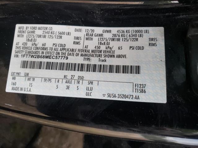 Photo 10 from auction – 2021 FORD F250 SUPER with VIN 1FT7W2B68MEC57779