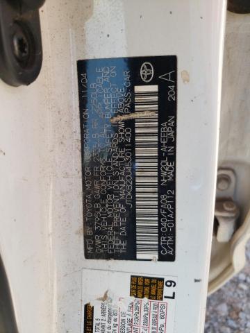 Photo 10 from auction – 2005 TOYOTA PRIUS with VIN JTDKB20U453011400
