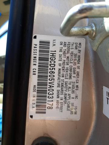 Photo 10 from auction – 1997 HONDA ACCORD SE with VIN 1HGCD5605VA033178