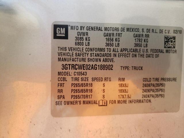 Photo 10 from auction – 2010 GMC SIERRA C15 with VIN 3GTRCWE02AG188902