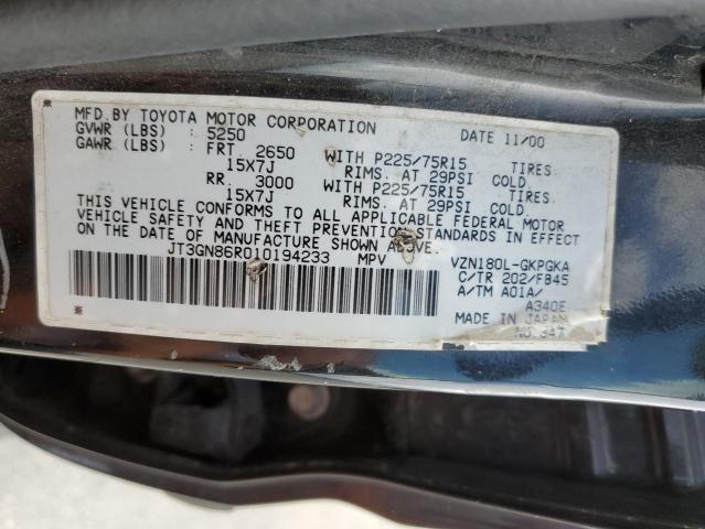 Photo 10 from auction – 2001 TOYOTA 4RUNNER SR with VIN JT3GN86R010194233