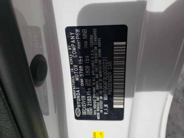 Photo 10 from auction – 2020 HYUNDAI VELOSTER B with VIN KMHTG6AF3LU030231