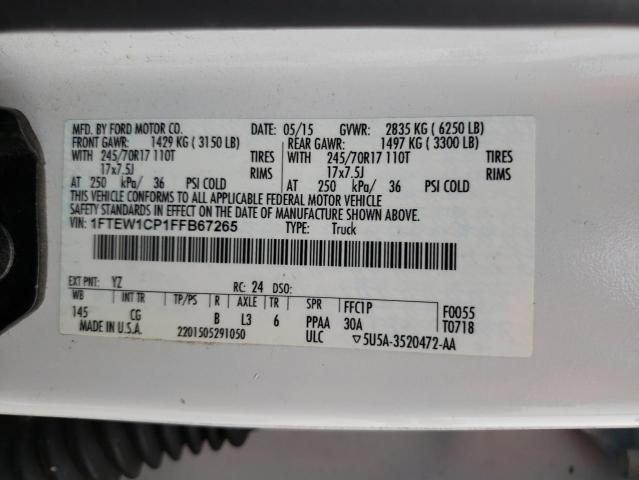 Photo 10 from auction – 2015 FORD F150 SUPER with VIN 1FTEW1CP1FFB67265