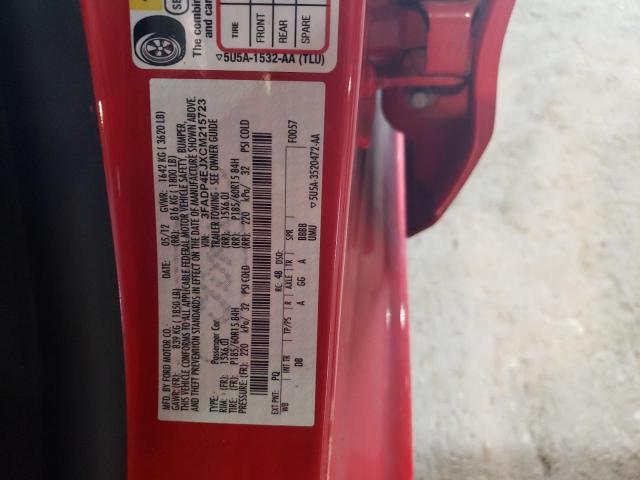 Photo 10 from auction – 2012 FORD FIESTA SE with VIN 3FADP4EJXCM215723