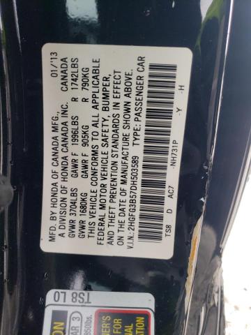 Photo 10 from auction – 2013 HONDA CIVIC LX with VIN 2HGFG3B57DH503589