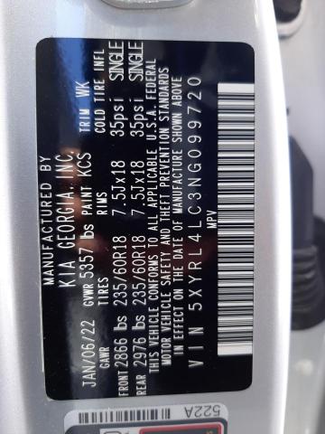 Photo 10 from auction – 2022 KIA SORENTO S with VIN 5XYRL4LC3NG099720