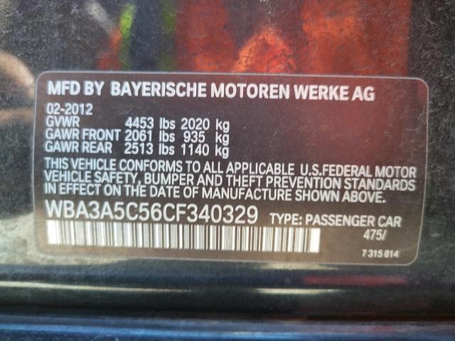 Photo 10 from auction – 2012 BMW 328 I with VIN WBA3A5C56CF340329