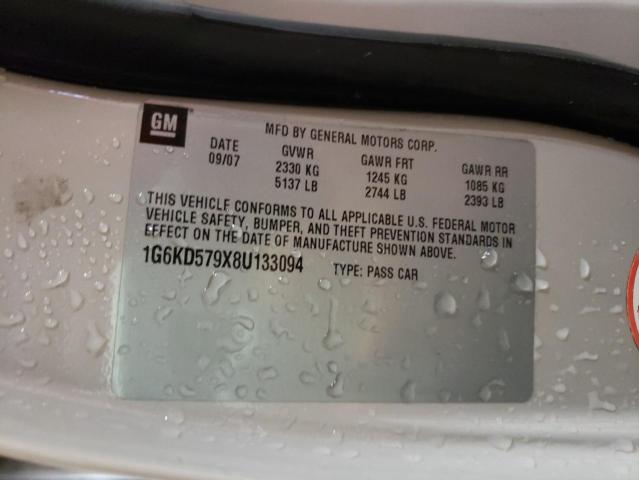 Photo 10 from auction – 2008 CADILLAC DTS with VIN 1G6KD579X8U133094