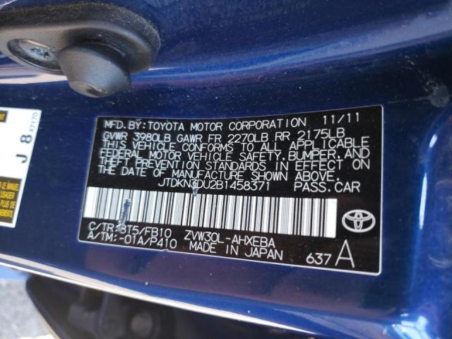 Photo 10 from auction – 2011 TOYOTA PRIUS with VIN JTDKN3DU2B1458371