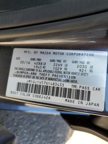 Photo 10 from auction – 2016 MAZDA 6 TOURING with VIN JM1GJ1V57G1483433