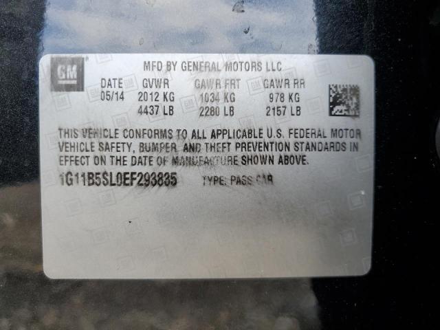 Photo 10 from auction – 2014 CHEVROLET MALIBU LS with VIN 1G11B5SL0EF293835