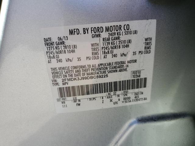 Photo 10 from auction – 2013 FORD EDGE SEL with VIN 2FMDK3J99DBC59225
