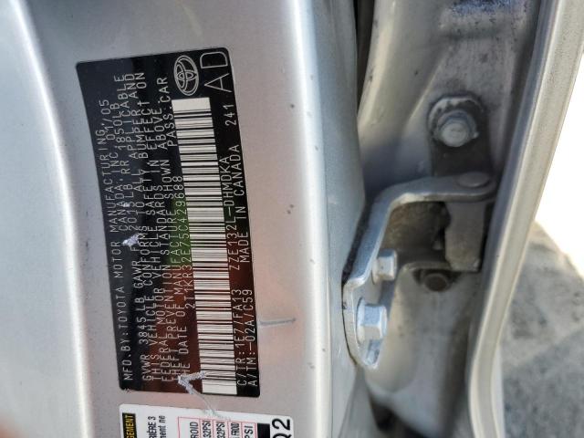 Photo 10 from auction – 2005 TOYOTA COROLLA MA with VIN 2T1KR32E75C429688