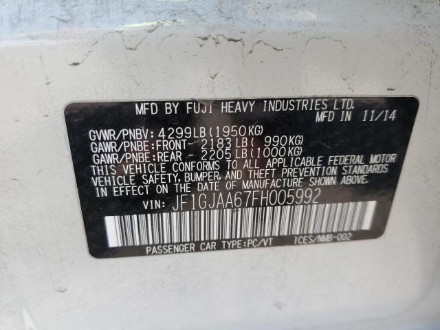 Photo 10 from auction – 2015 SUBARU IMPREZA with VIN JF1GJAA67FH005992
