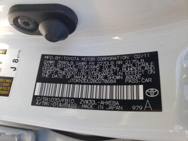Photo 10 from auction – 2011 TOYOTA PRIUS with VIN JTDKN3DU2B0278684