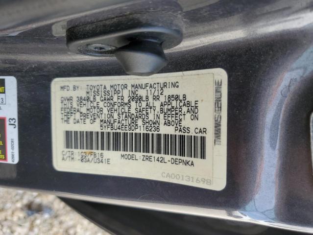 Photo 10 from auction – 2013 TOYOTA COROLLA BA with VIN 5YFBU4EE9DP116236