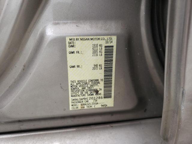 Photo 10 from auction – 2015 NISSAN ALTIMA 2.5 with VIN 1N4AL3AP9FC201286