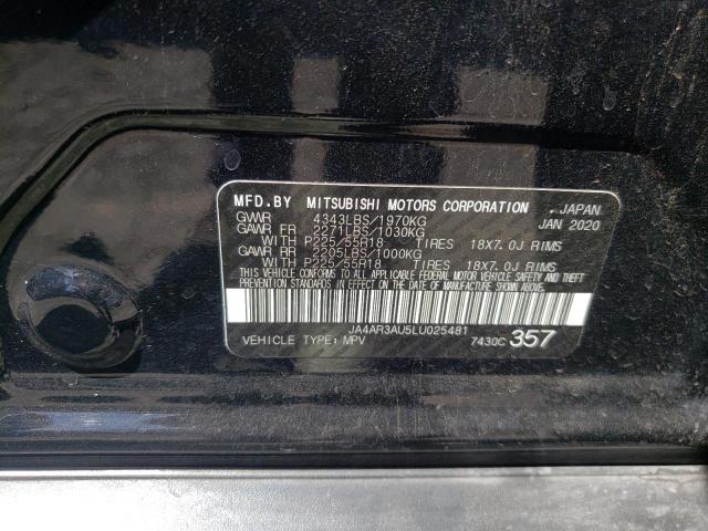 Photo 10 from auction – 2020 MITSUBISHI OUTLANDER with VIN JA4AR3AU5LU025481