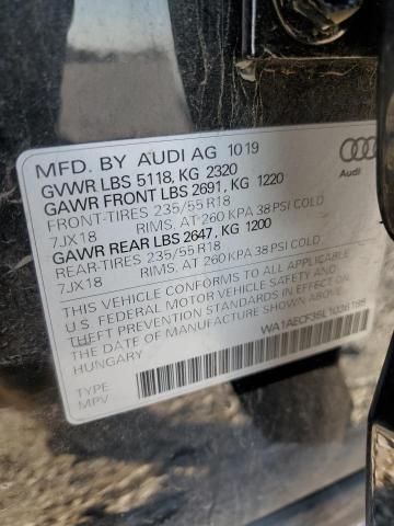 Photo 10 from auction – 2020 AUDI Q3 PREMIUM with VIN WA1AECF35L1036185