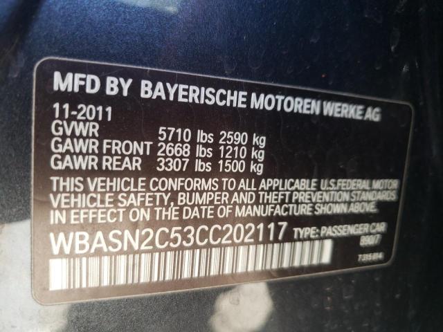 Photo 10 from auction – 2012 BMW 535 IGT with VIN WBASN2C53CC202117