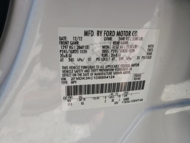 Photo 10 from auction – 2013 FORD EDGE LIMIT with VIN 2FMDK3KC1DBB54124