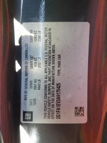 Photo 10 from auction – 2010 CHEVROLET CAMARO LS with VIN 2G1FA1EV3A9175425