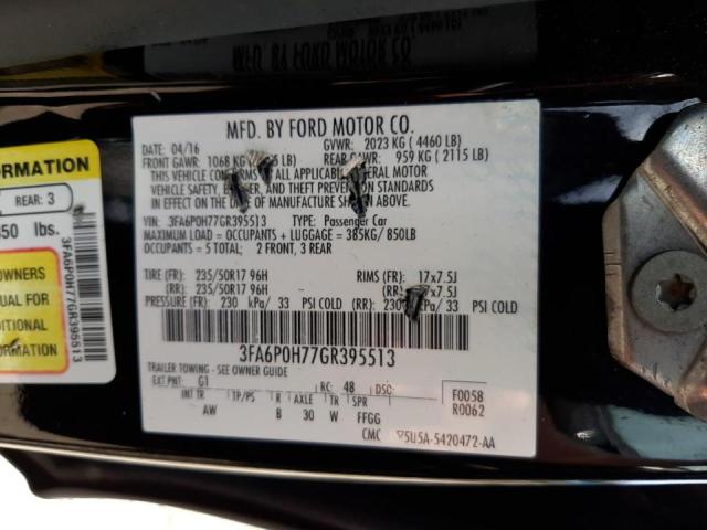 Photo 10 from auction – 2016 FORD FUSION SE with VIN 3FA6P0H77GR395513