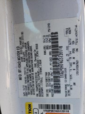 Photo 10 from auction – 2016 FORD FUSION SE with VIN 1FA6P0H74G5120118