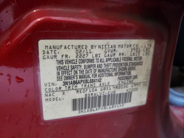Photo 10 from auction – 2011 NISSAN SENTRA 2.0 with VIN 3N1AB6APXBL684142