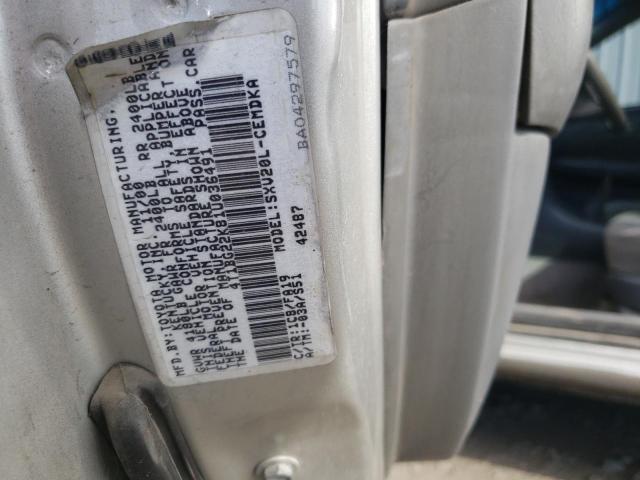 Photo 10 from auction – 2001 TOYOTA CAMRY CE with VIN 4T1BG22K81U036491