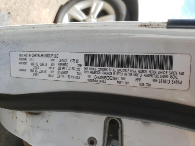Photo 10 from auction – 2012 JEEP COMPASS SP with VIN 1C4NJDBB5CD522693