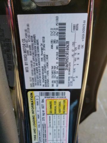 Photo 10 from auction – 2018 FORD FUSION SE with VIN 3FA6P0HD7JR160638