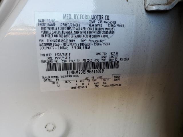 Photo 10 from auction – 2009 LINCOLN MKS with VIN 1LNHM93R19G616019
