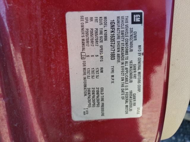 Photo 10 from auction – 2007 CHEVROLET SUBURBAN K with VIN 1GNFK16357J171883