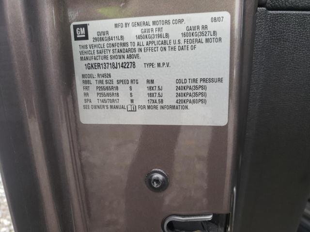 Photo 10 from auction – 2008 GMC ACADIA SLE with VIN 1GKER13718J142278