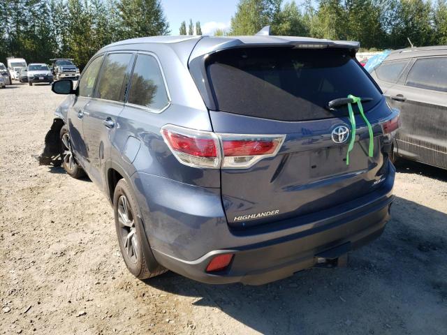 Photo 3 from auction – 2016 TOYOTA HIGHLANDER with VIN 5TDJKRFH9GS236024