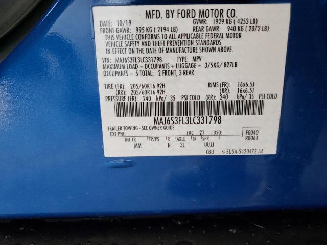 Photo 10 from auction – 2020 FORD ECOSPORT S with VIN MAJ6S3FL3LC331798