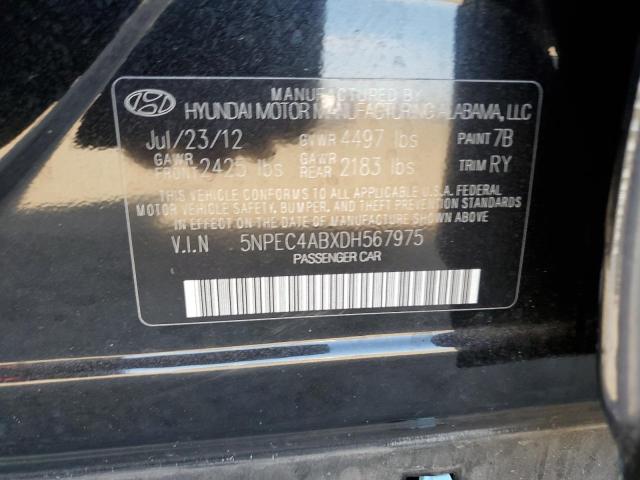 Photo 10 from auction – 2013 HYUNDAI SONATA SE with VIN 5NPEC4ABXDH567975