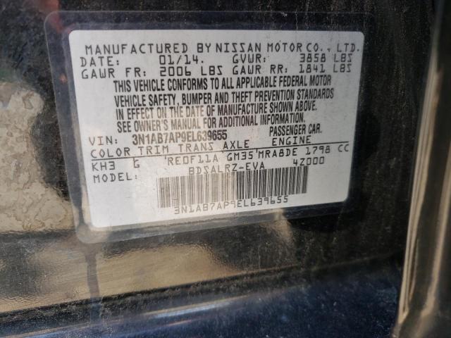 Photo 10 from auction – 2014 NISSAN SENTRA S with VIN 3N1AB7AP9EL639655
