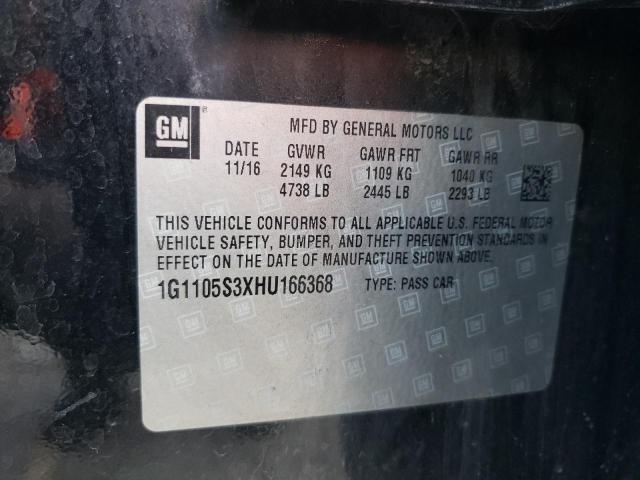 Photo 10 from auction – 2017 CHEVROLET IMPALA LT with VIN 1G1105S3XHU166368