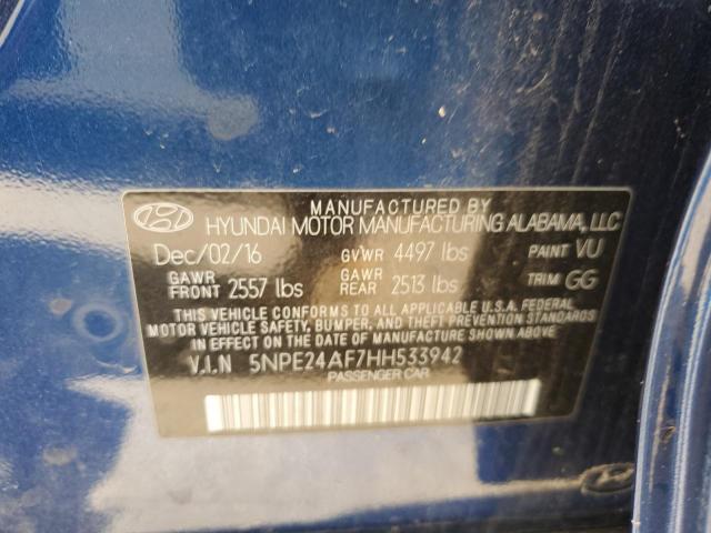 Photo 10 from auction – 2017 HYUNDAI SONATA SE with VIN 5NPE24AF7HH533942