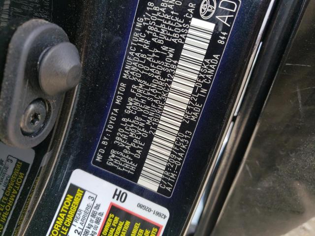 Photo 10 from auction – 2019 TOYOTA COROLLA L with VIN 2T1BURHE3KC212384