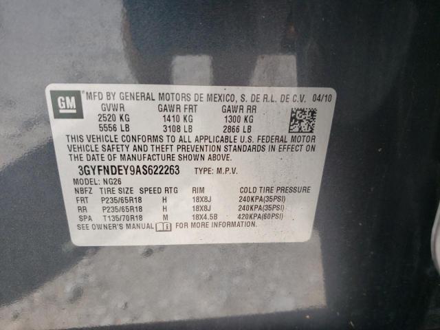 Photo 10 from auction – 2010 CADILLAC SRX LUXURY with VIN 3GYFNDEY9AS622263