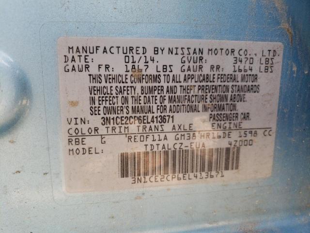 Photo 10 from auction – 2014 NISSAN VERSA NOTE with VIN 3N1CE2CP6EL413671