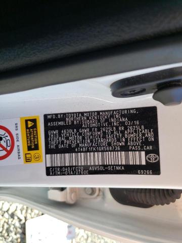 Photo 10 from auction – 2016 TOYOTA CAMRY LE with VIN 4T4BF1FK1GR568736
