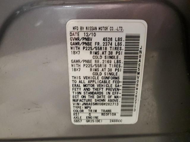 Photo 10 from auction – 2011 NISSAN ROGUE S with VIN JN8AS5MV0BW282713