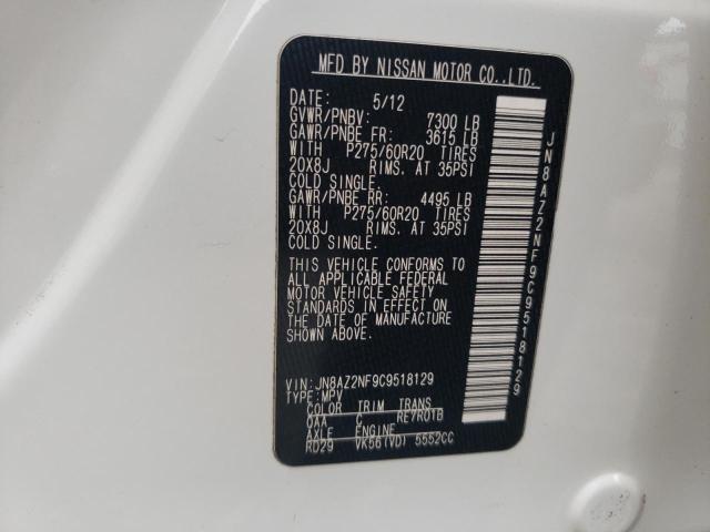 Photo 10 from auction – 2012 INFINITI QX56 with VIN JN8AZ2NF9C9518129