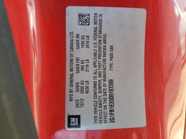 Photo 10 from auction – 2013 CHEVROLET CAMARO LT with VIN 2G1FB1E30D9187399