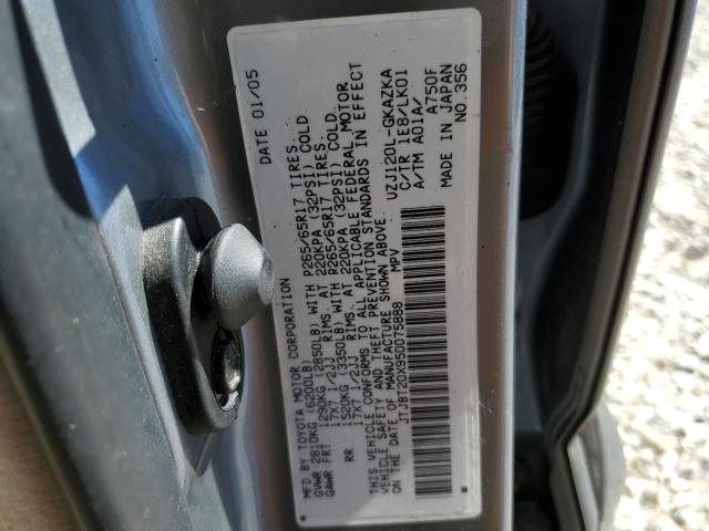 Photo 10 from auction – 2005 LEXUS GX 470 with VIN JTJBT20X950075888
